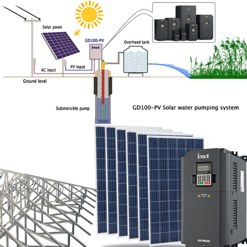 panneaux-solaires-pour-pompage-1 Installation d'un système photovoltaïque pour le pompage de l'eau