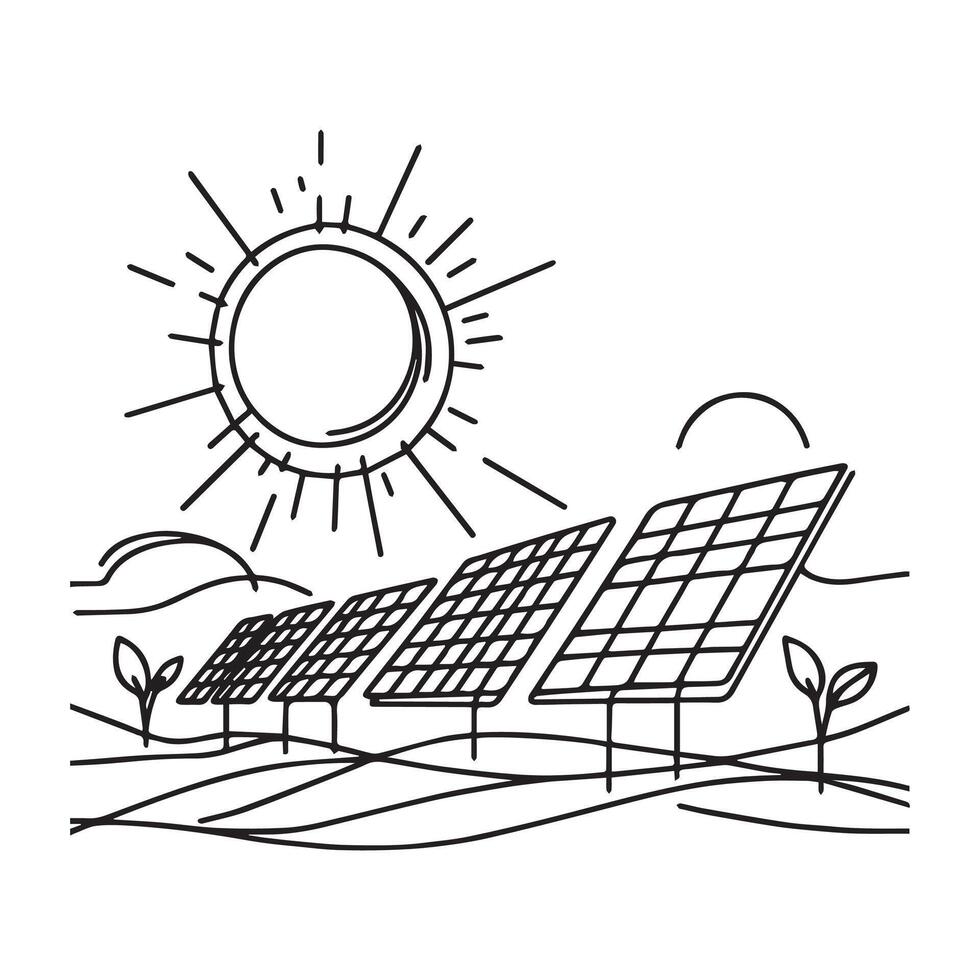 dessin-panneau-photovoltaique-1 panneau photovoltaique dessin