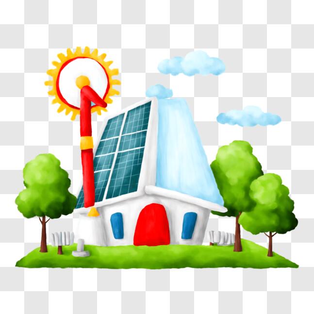 dessin-panneaux-solaires-5 panneaux solaires dessin