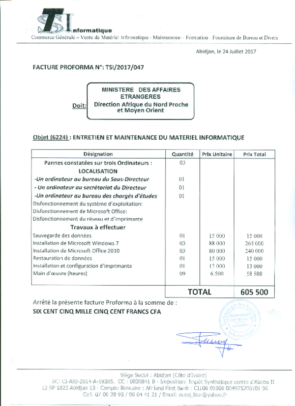 facture-proforma-maintenance-photovoltaique exemple facture preforma maintenance d'une installation photovoltaique