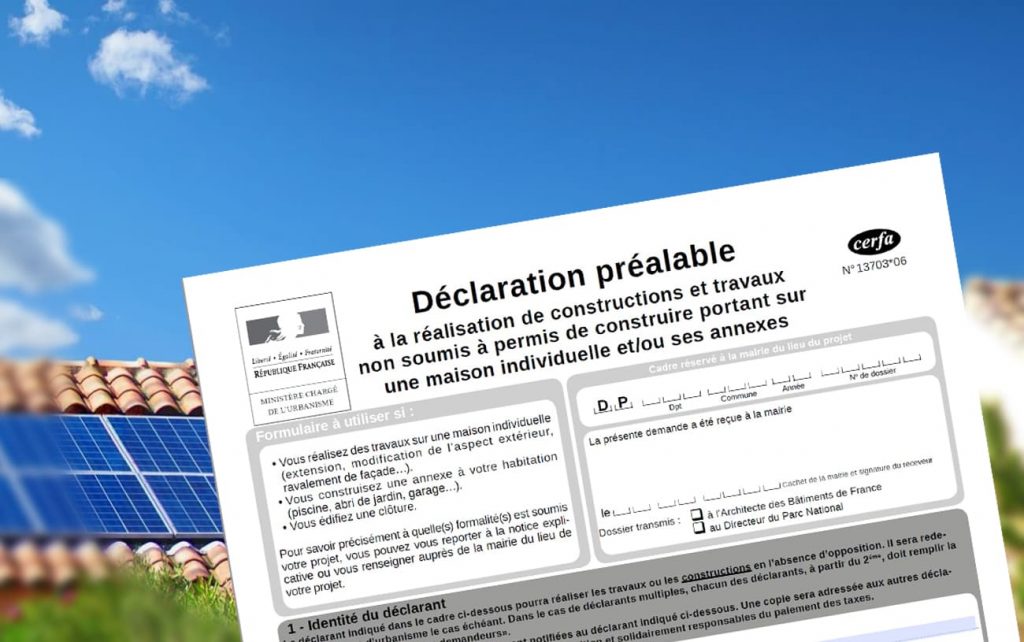 installation-photovoltaique-sans-declaration installation panneau photovoltaique par l'entreprise sans déclaration préalable