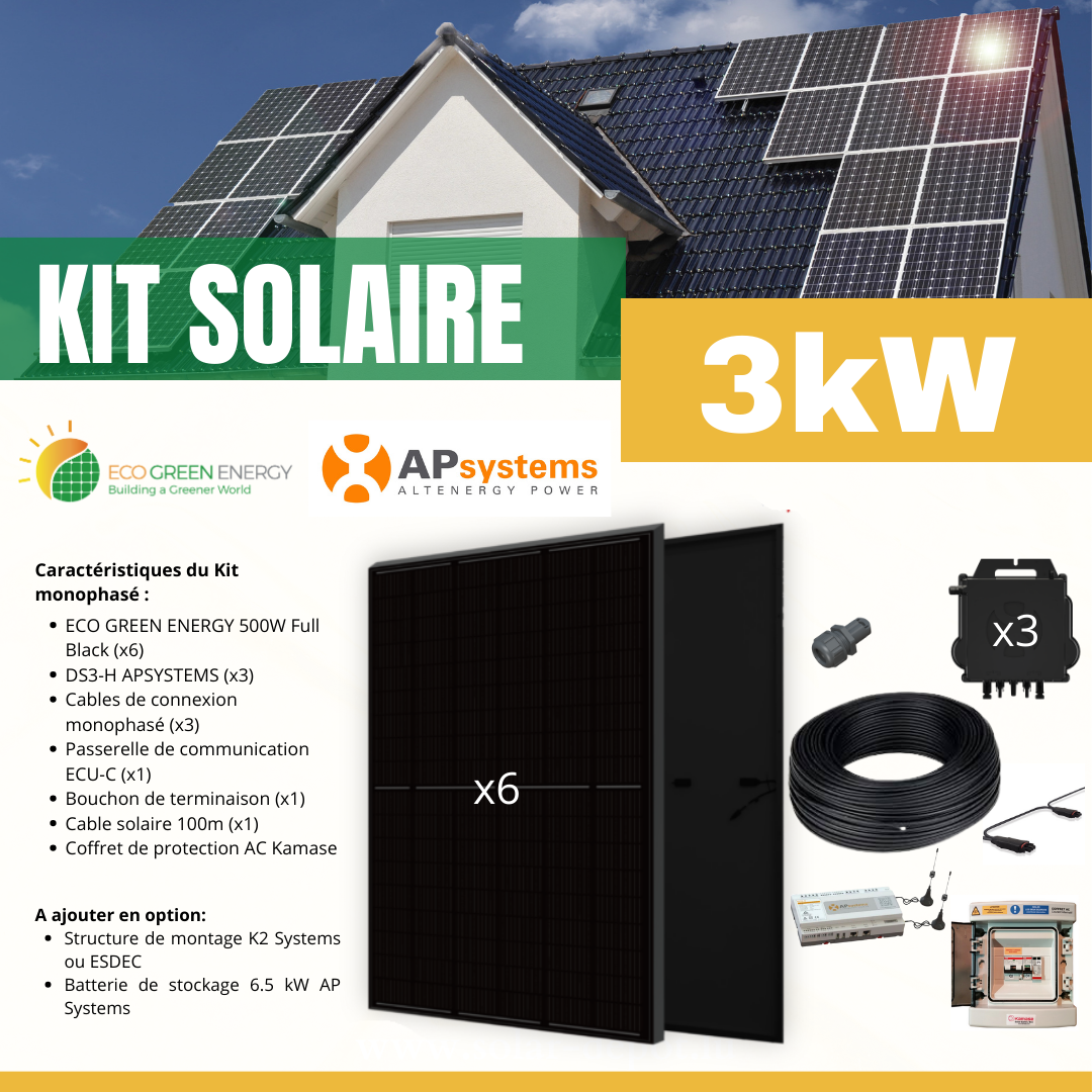 kit-3kw kit panneaux photovoltaiques 3kw