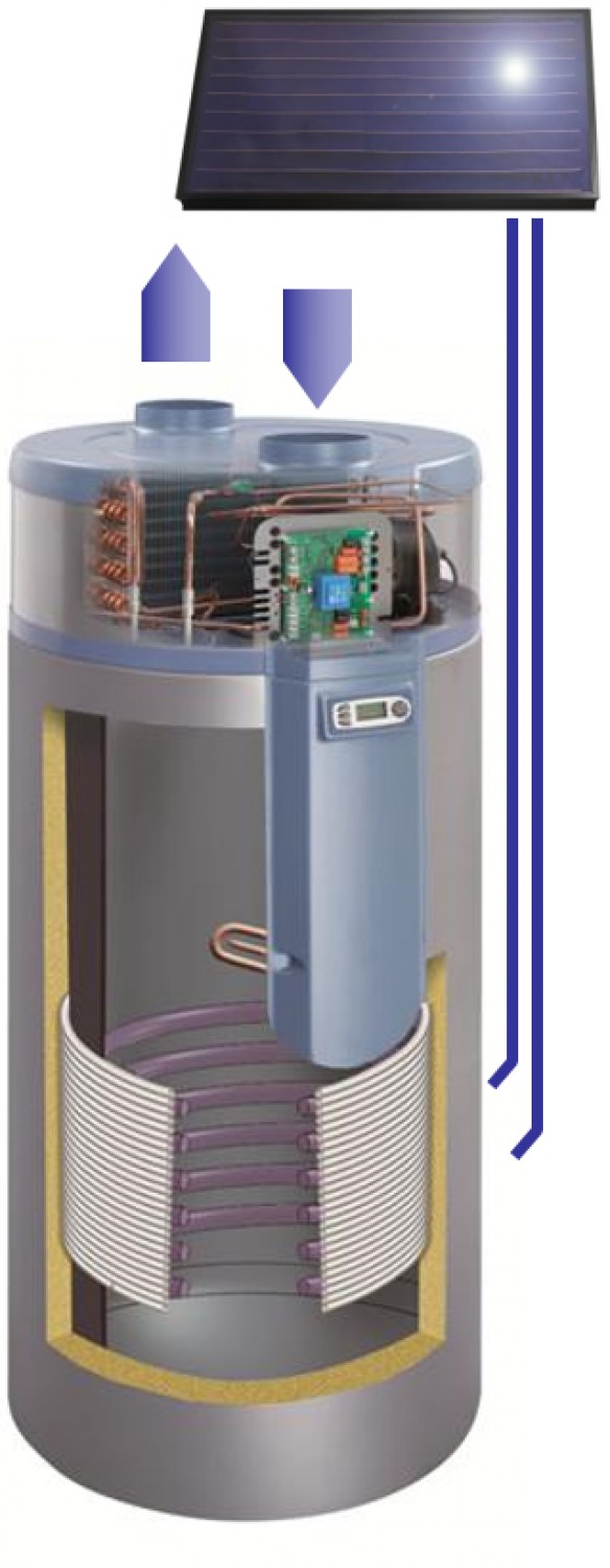 panneau-photovoltaique-et-thermodynamique installation panneau photovoltaique avec balcon eau chaude thermodinamique