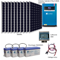 panneaux-solaires-3000w installation photovoltaique 3000w