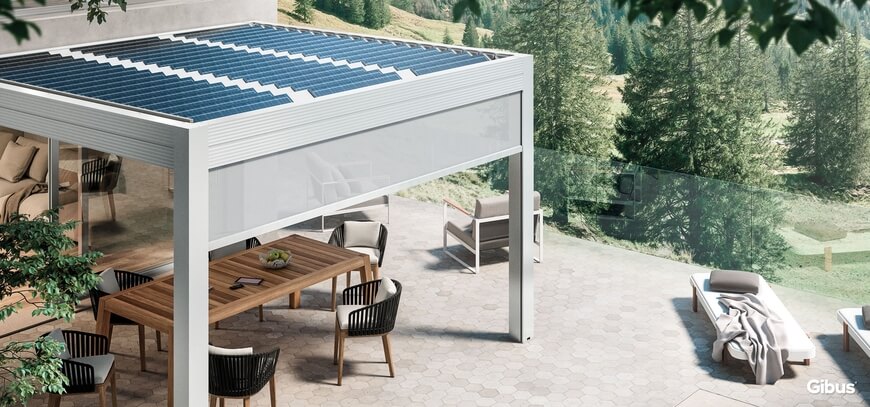 panneaux-solaires-pergola installation photovoltaique sur pergola