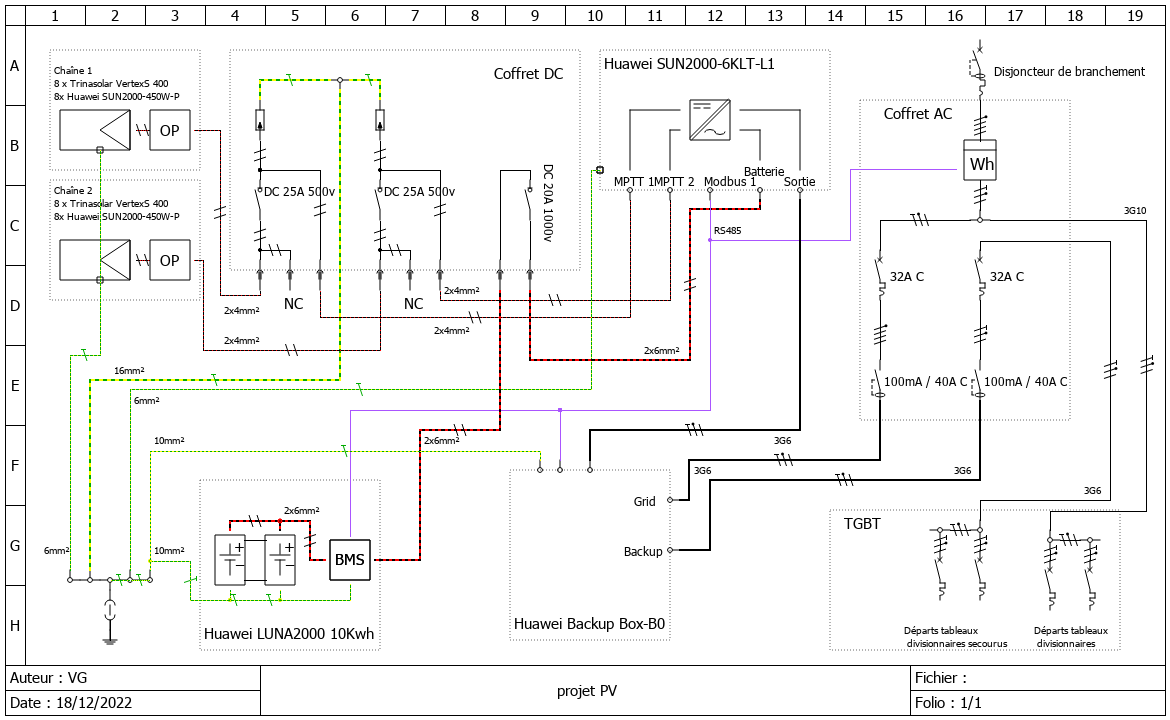 schema-electrique-photovoltaique-8 Comprendre le schéma électrique pour une installation photovoltaïque autonome
