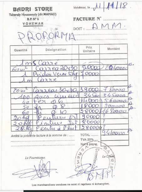 facture-proforma-photovoltaique Exemple de facture proforma pour une installation photovoltaïque solaire
