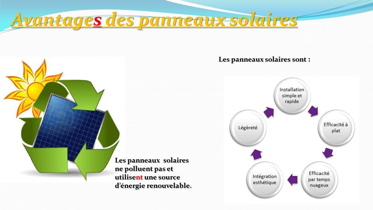 découvrez les avantages des panneaux photovoltaïques : une solution énergétique écologique, des économies sur vos factures d'électricité, une augmentation de la valeur de votre bien immobilier et un soutien aux transitions énergétiques. investissez dans un avenir durable en transformant la lumière du soleil en électricité.