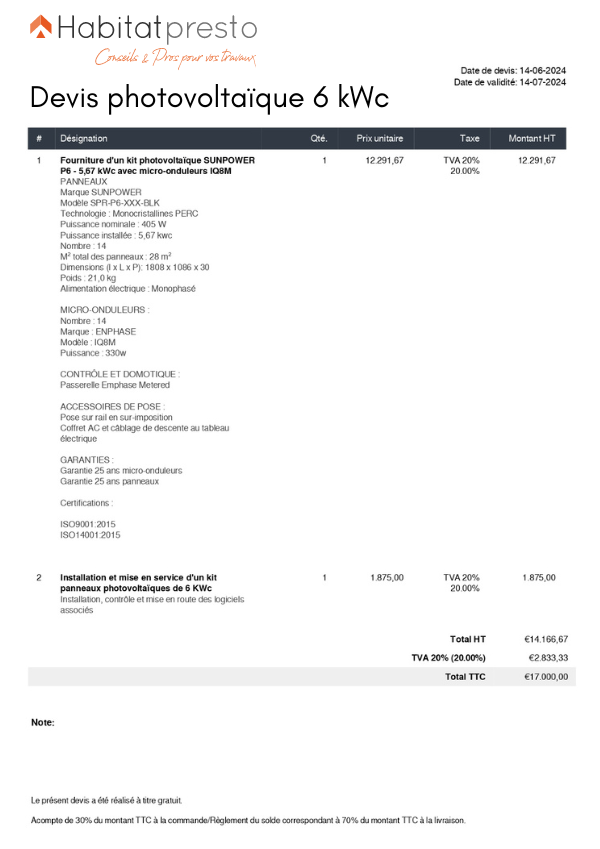 obtenez votre devis personnalisé pour l'installation de panneaux photovoltaïques. profitez d'une énergie renouvelable, économisez sur vos factures d'électricité et contribuez à la protection de l'environnement. demandez votre estimation gratuite dès aujourd'hui!