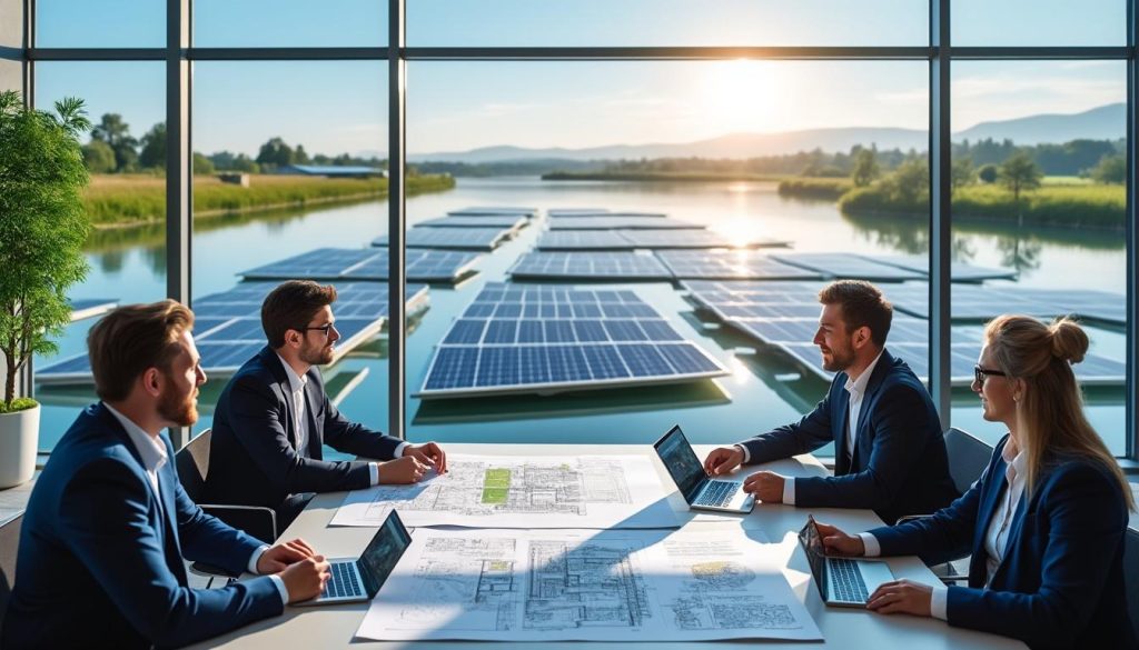 energie-solaire-pigeon-et-valeco-developpent-une-centrale-photovoltaique-flottante-1 Énergie solaire : Pigeon s’associe à Valeco pour développer une centrale photovoltaïque flottante innovante